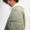 Quilted Bomber Jacket With Ribbed Trims - Image 3