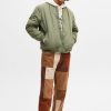 Quilted Bomber Jacket With Ribbed Trims - Image 4