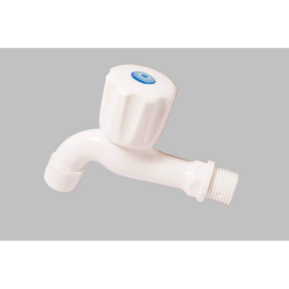 ABS White Plastic Bib Tap , Wall Type