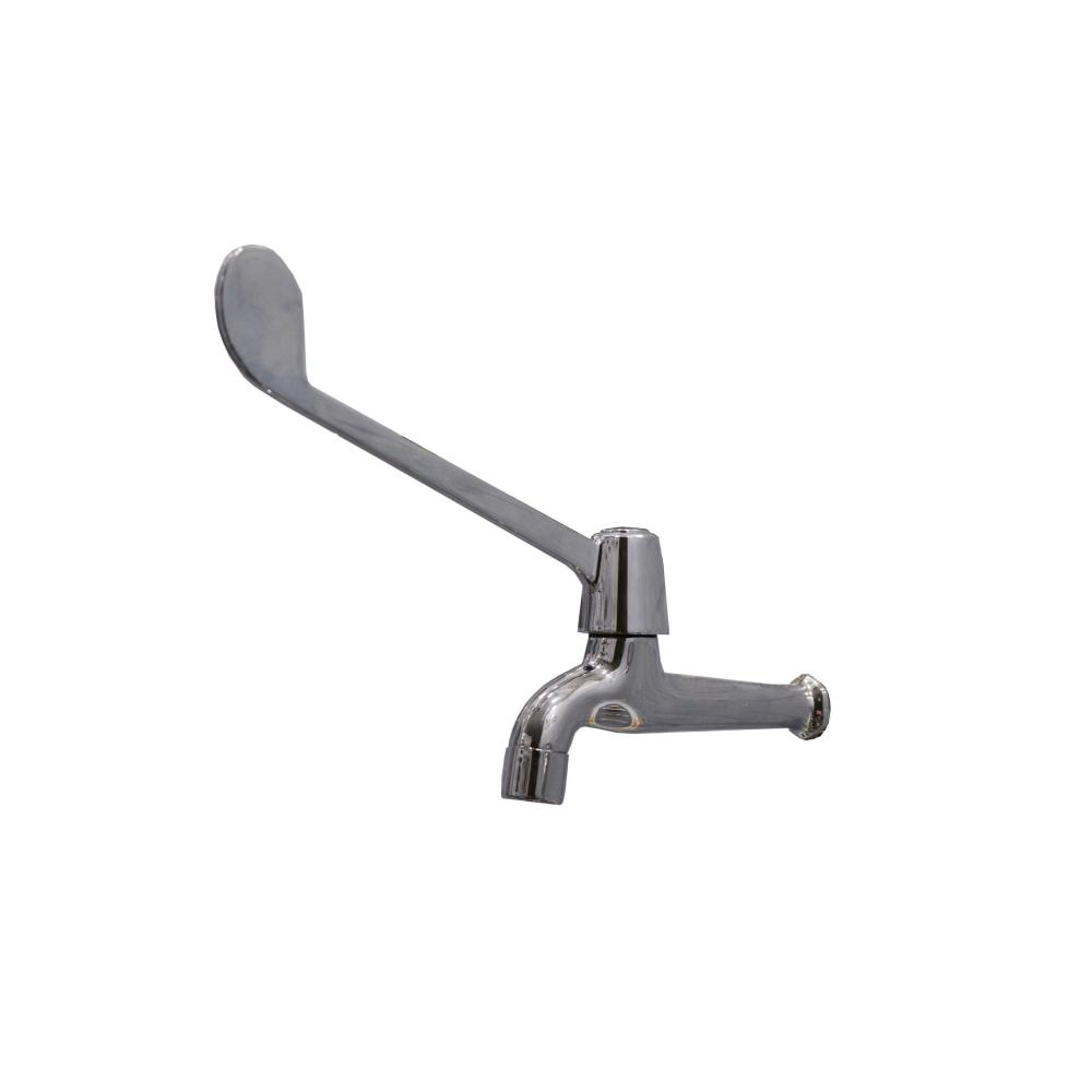 Chrome Elbow Action Bib Tap wall Type