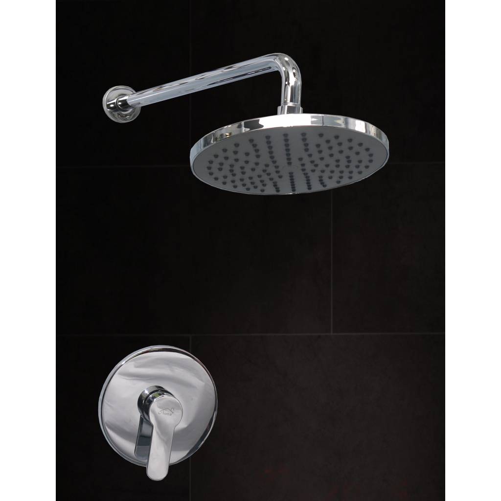KS2015 3 WAY BRASS CONCEALED SHOWER MIXER WITH 8" ROUND HEAD