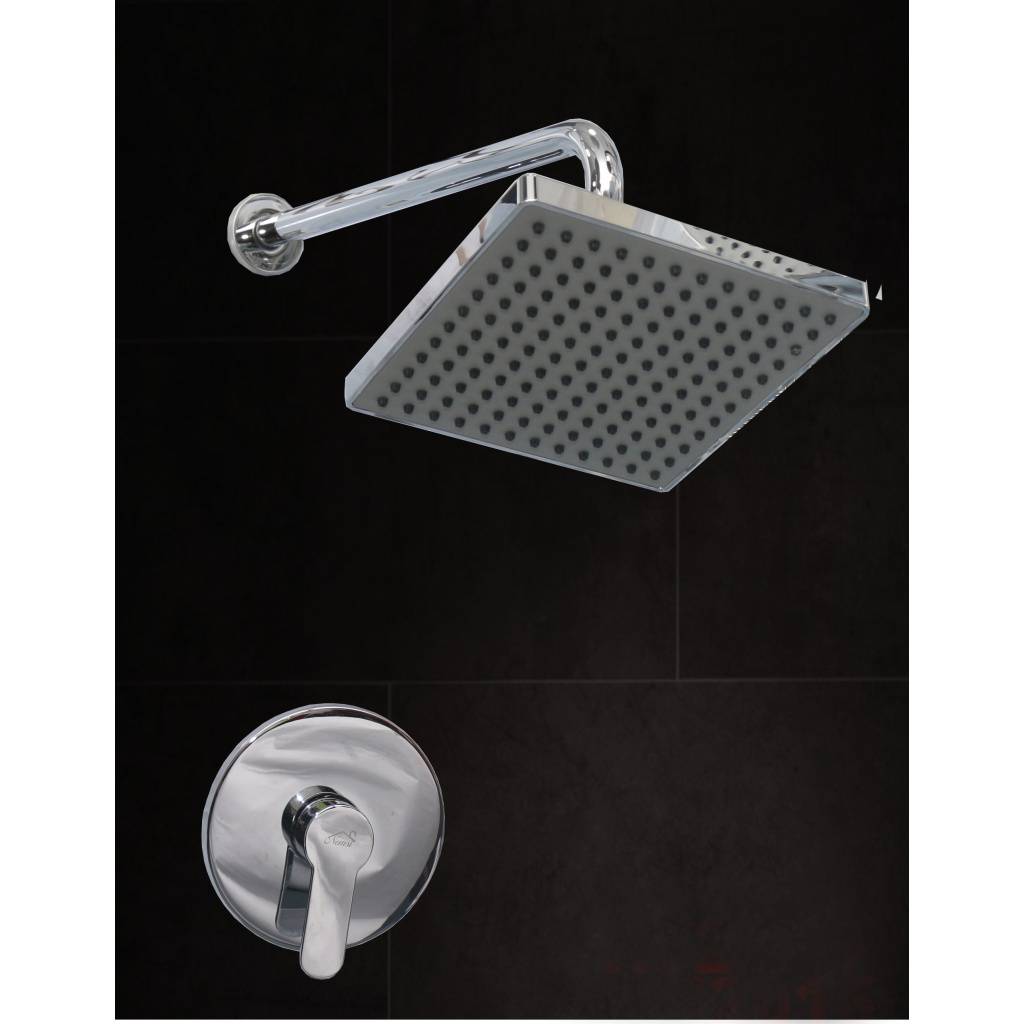 KS2016 3 WAY BRASS CONCEALED SHOWER MIXER WITH 8″ SQUARE HEAD Nemsi