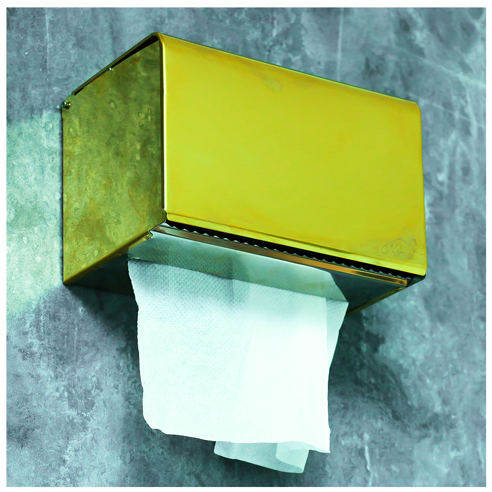 Get Gold Serviette Holder - Stainless Steel| Buy Tissue Holder |