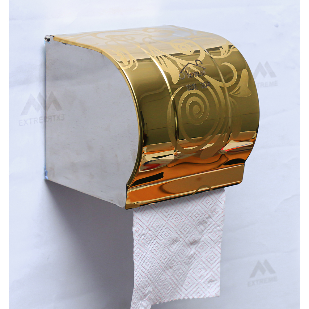 Get Gold Box Tissue Paper Holder - Stainless Steel| Buy Tissue Holder |