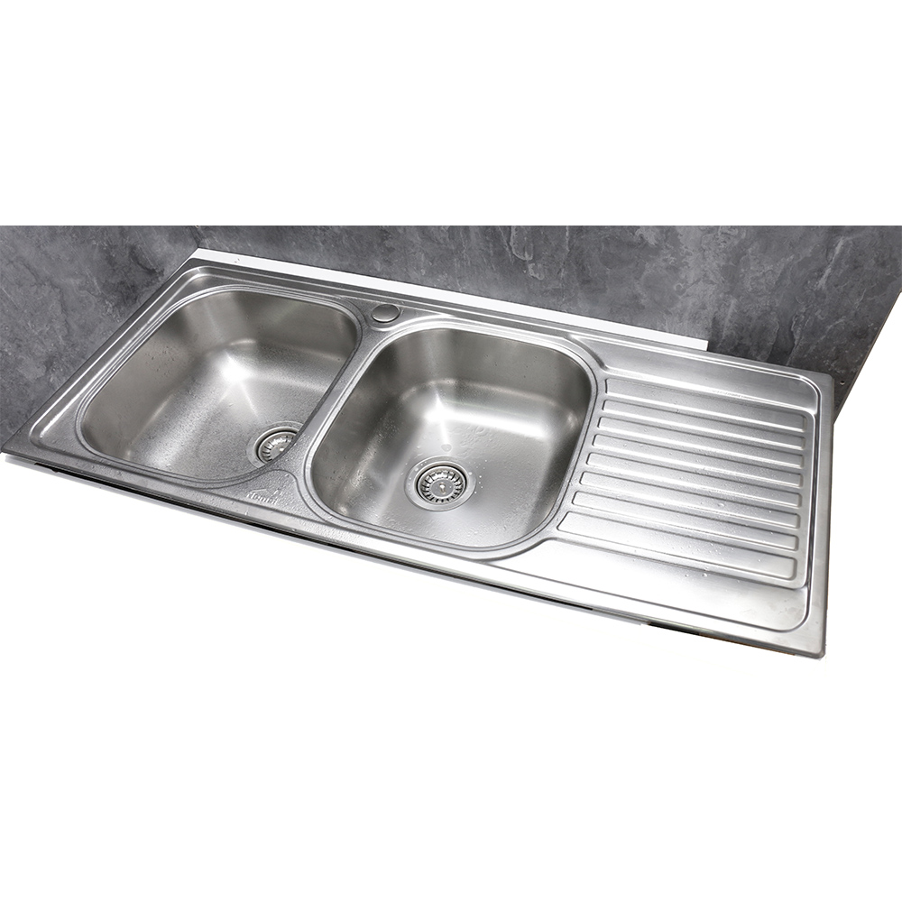 Kitchen Sinks in Nairobi - Double Bowl Double Drain Kitchen Sink | Double Tray Sinks | Sanitary Ware in Kenya | Wash Basins in Nairobi, Kenya