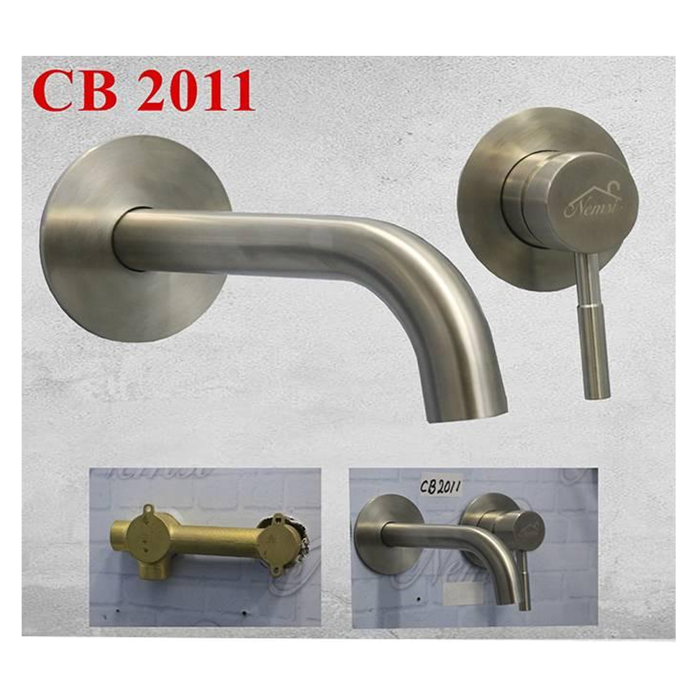 Chrome Wall Type Basin Mixer