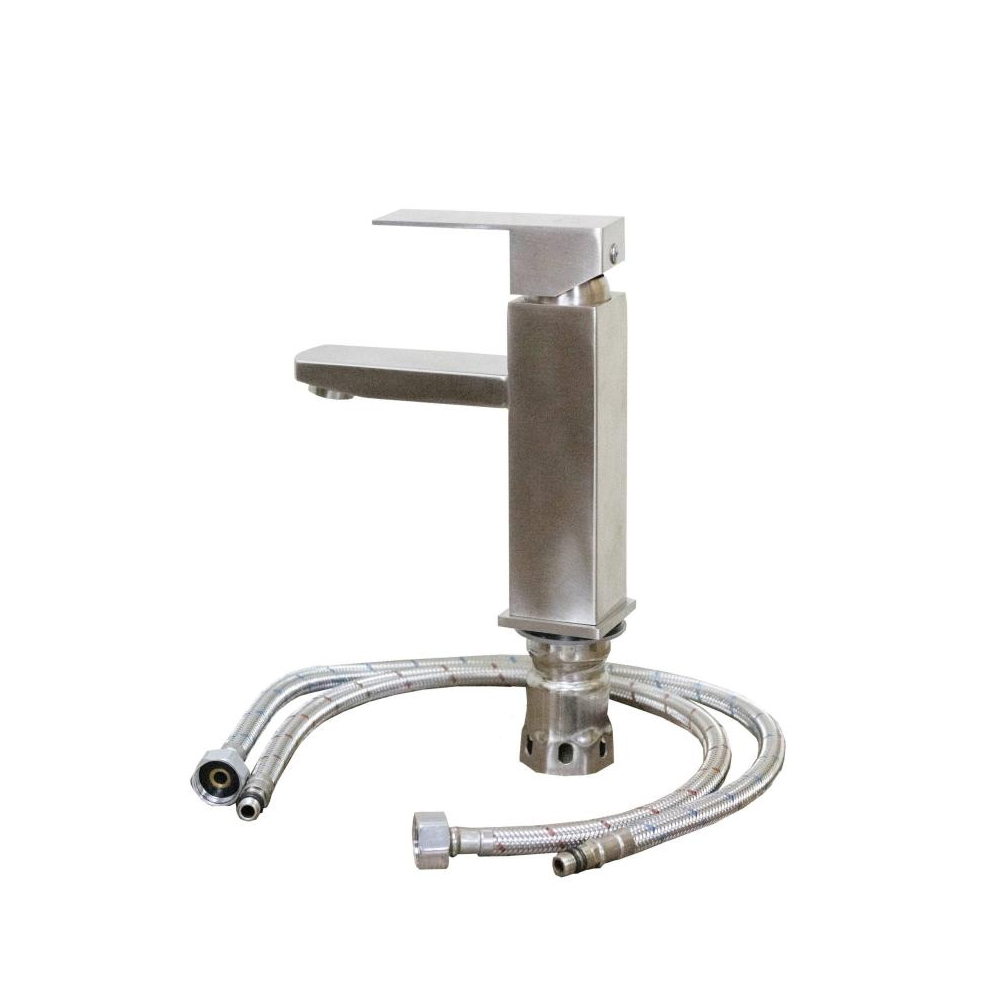 Square Framed Chrome Basin Mixer