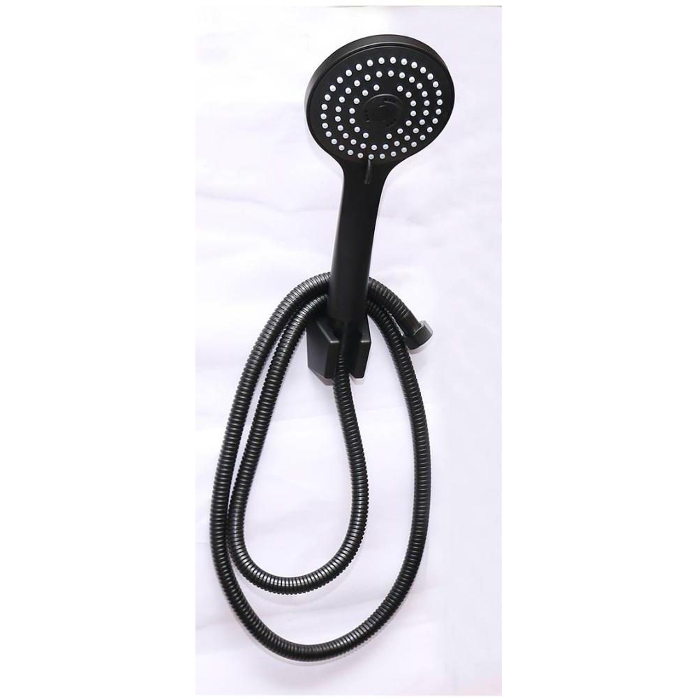 Telephone Shower with handle - Black