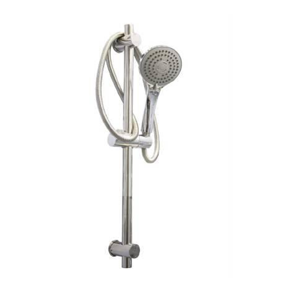 Shower Rail and Telephone Shower and Holder
