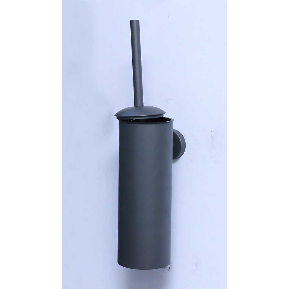 Gun Grey Concealed Toilet Brush Holder