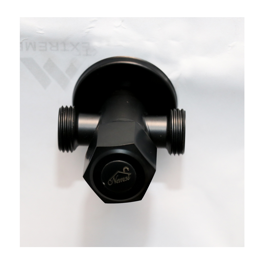 Black two way Angle Valve