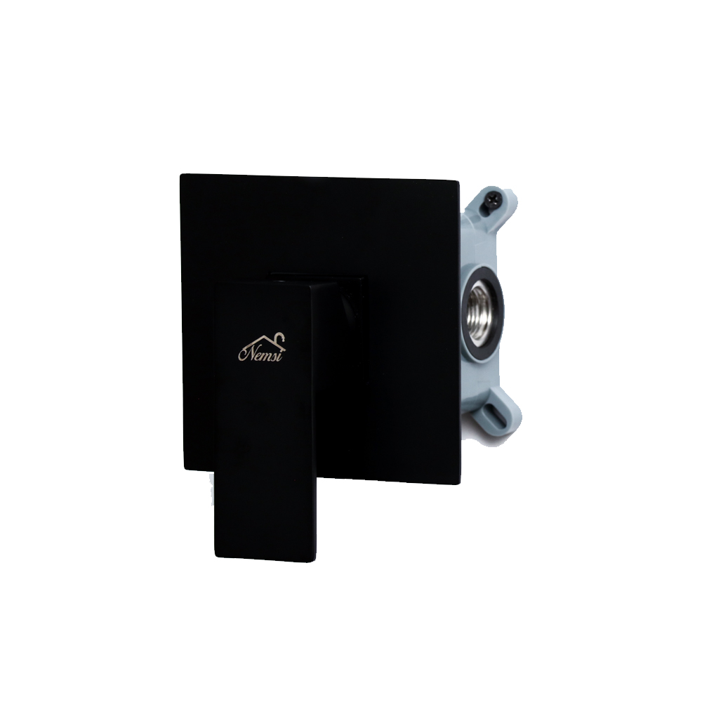 Concealed Black 3 Way Square Shower Mixer in Kenya