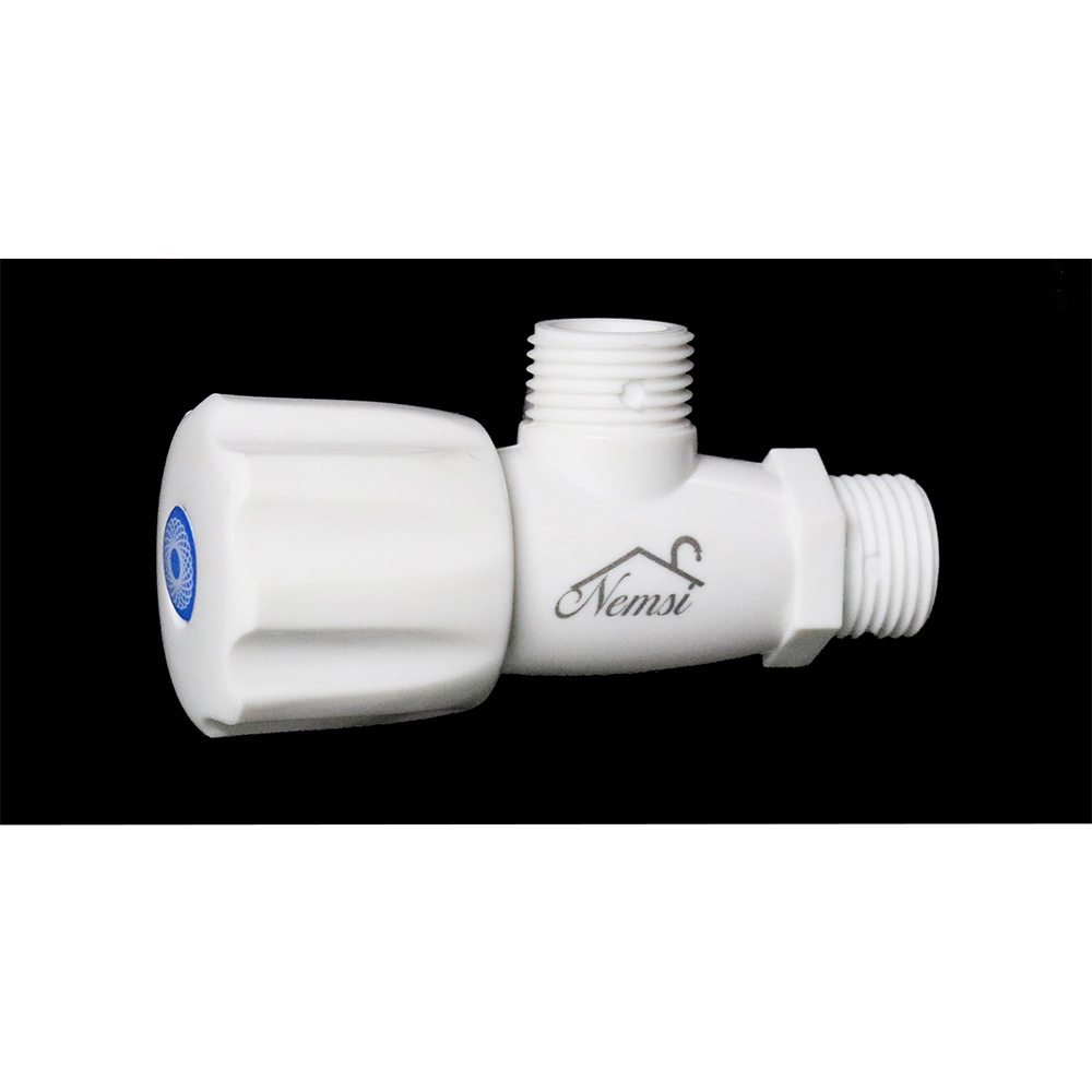 White Plastic One Way Angle Valve