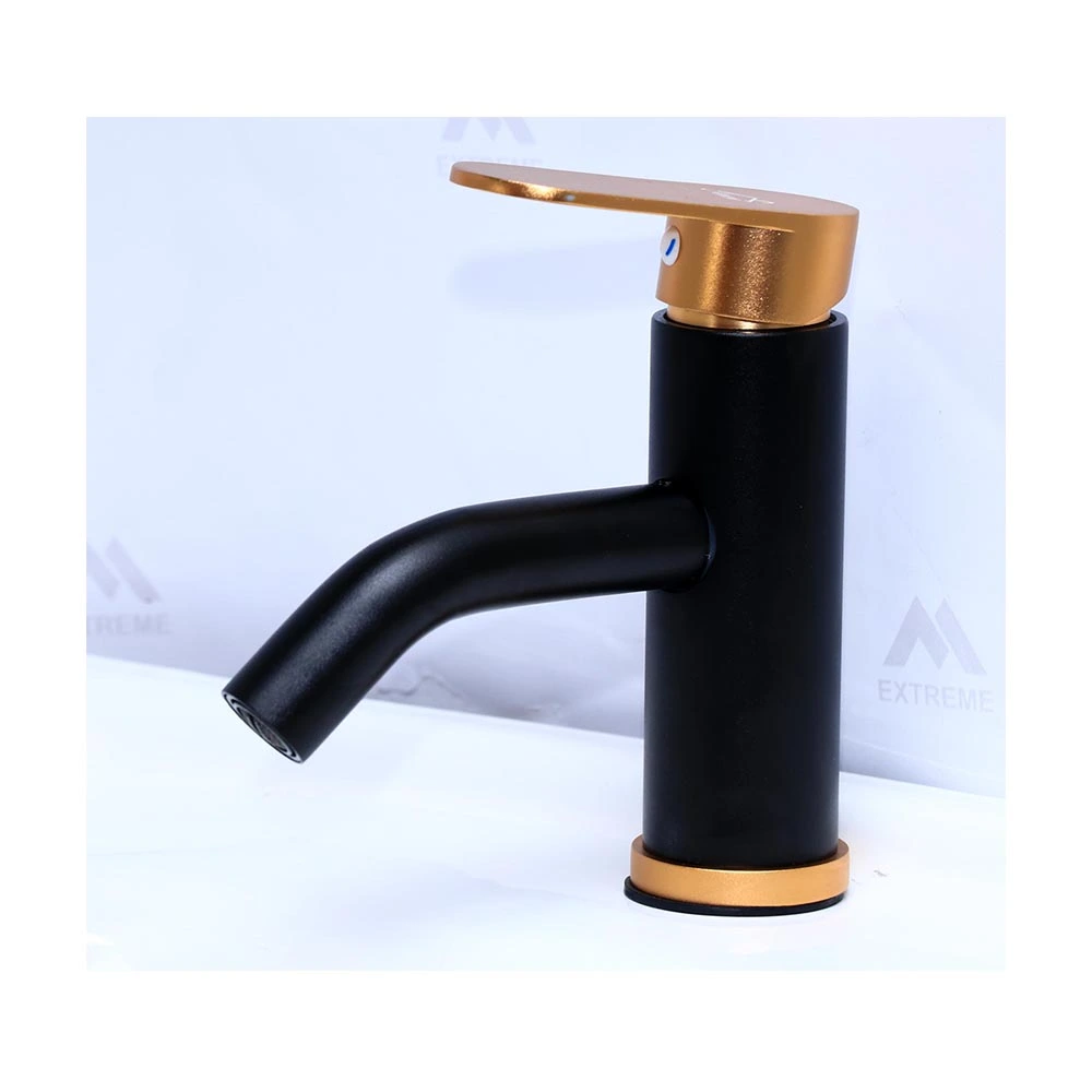 Black & Gold Aluminium Basin Mixer