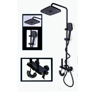 Gun Grey Aluminium Hydroelectric Display Shower Mixer