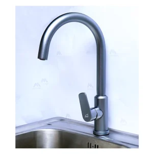 Silver Grey Aluminium Kitchen Mixer Tap