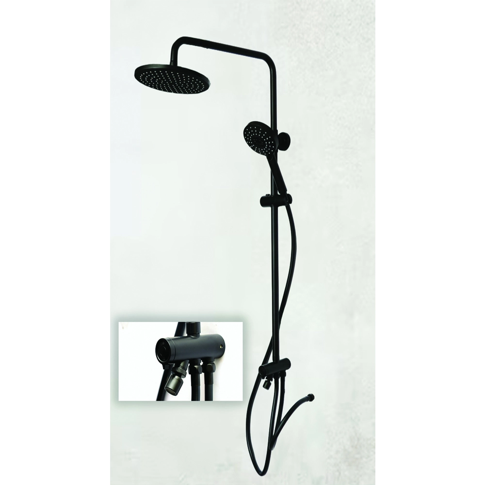 3 way shower mixer Black