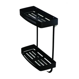 Black Double Rectangle Shelf