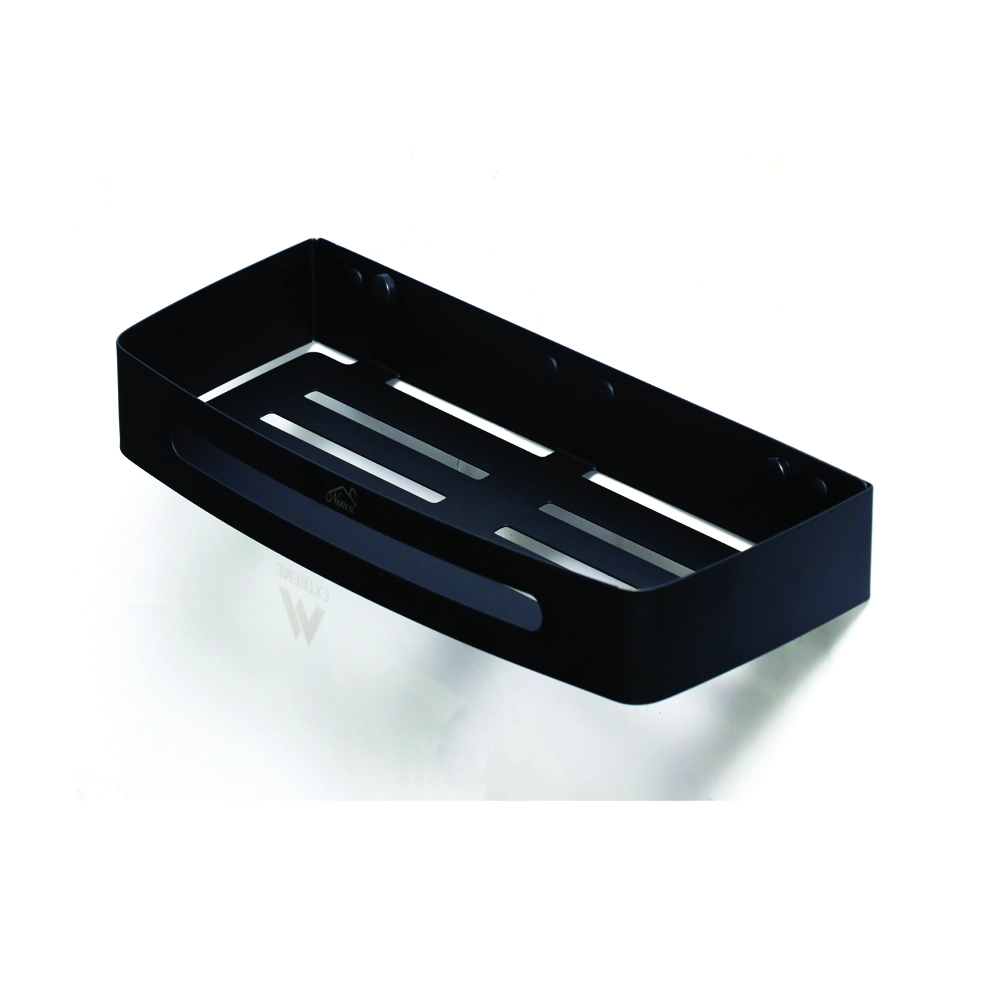 Black Single Rectangle Shelf