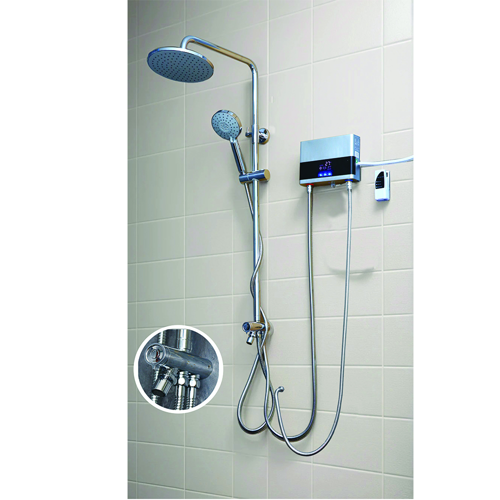 3 Way Single Shower + Digital Instant Shower Heater - Mirror