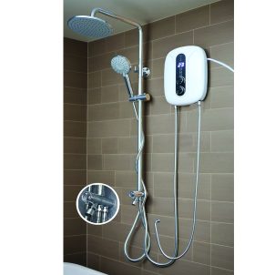 3 way Shower Mixer with Inbuilt Pump