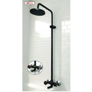 ABS Marble Black Shower Mixer and tube - Plastic Mixer Taps in Kenya