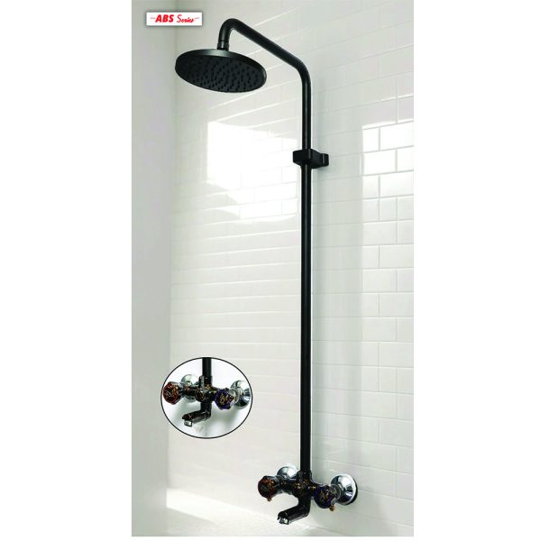 ABS Marble Black Shower Mixer and tube - Plastic Mixer Taps in Kenya