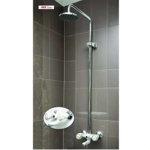 ABS Marble White Shower Mixer and tube - Plastic Mixer Taps in Kenya