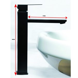 Black High neck Basin Mixer