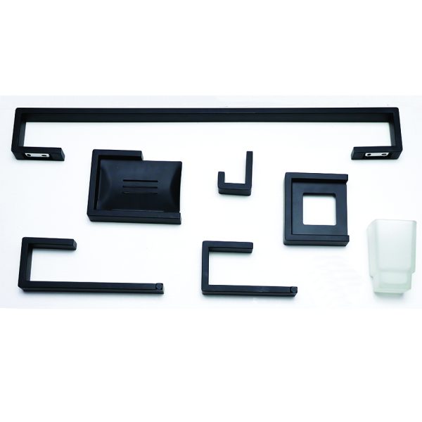 Black Square Bathroom Set