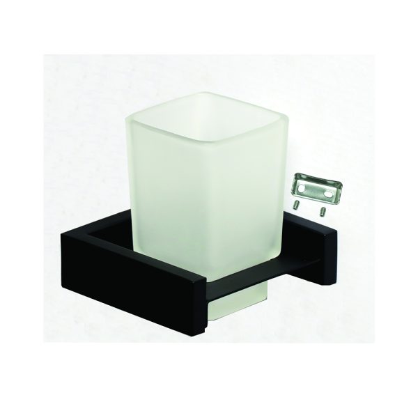 Black Square Toothbrush Holder