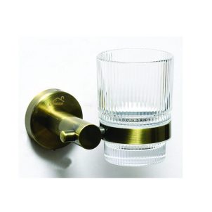 Single Antique Brass Tumbler Holder