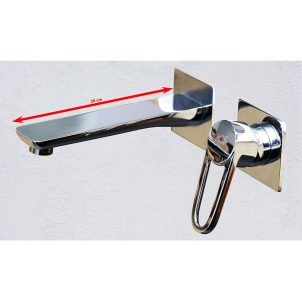 Concealed basin mixer