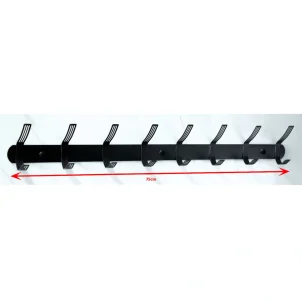 8+Slotted+Hooks - Black
