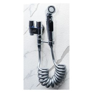 Dual Control Bidet Spray With Spiral Hose - Mirror