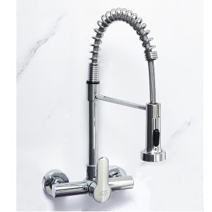 Premium(ss304) Wall Kitchen Mixer-chrome