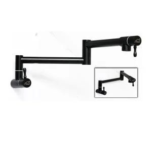 Black Kitchen Brass Pot Filler Wall Tap