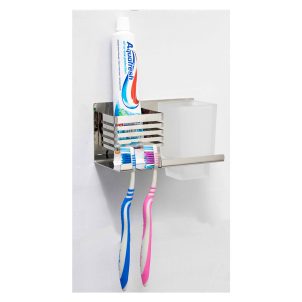 Premium ( SS304 ) Single Tumbler + Toothbrush Holder - Mirror