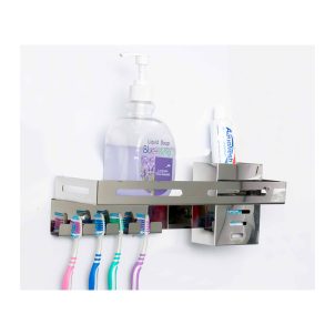 Heavy Duty 30cm Shelf With 4 Slo T/brush Holder-mirror