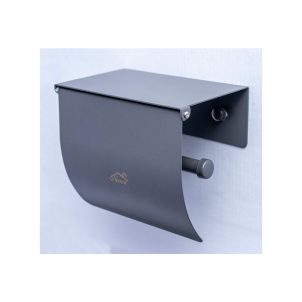 Tissue Holder with full Cover, Flat Top - Gun Grey