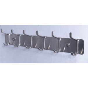 6 Hooks Ss Cloth Hook - Matt